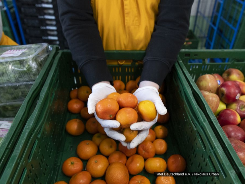 Lebensmittelspenden Orangen